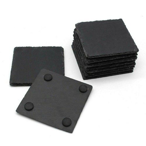Coasters slate square - slate, set