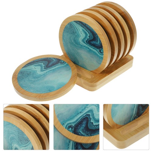 Set rustic wooden coasters - rustic,