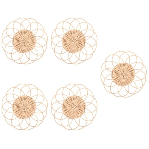 5pcs reusable rattan braided - rattan,