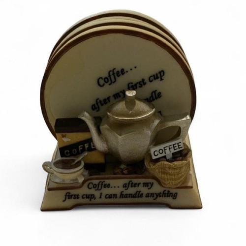 Vintage coffee coaster set - coaster,