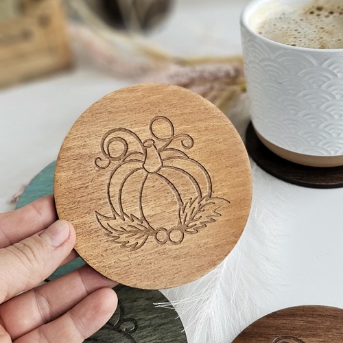 Pumpkin coaster handmade - coaster,
