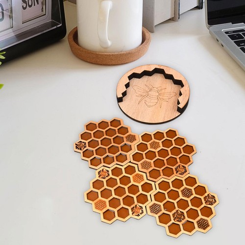 Bee honeycomb coasters - honeycomb,