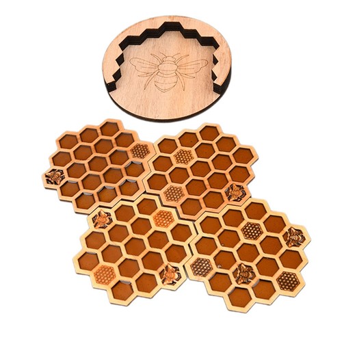 4pcs bee honeycomb - bee,