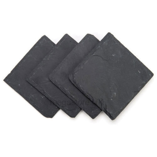 Coasters slate square 8pcs - square,