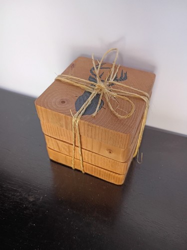 Wood coster buck - buck, handmade