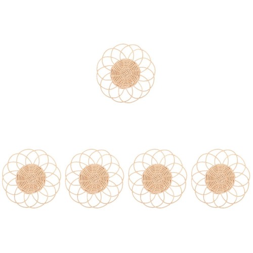 Set rattan woven coaster - set, of