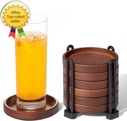 Pack wooden coasters - wooden,