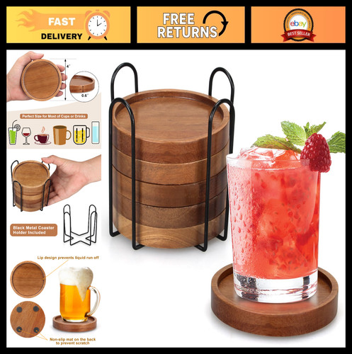 Set acacia wood - of, 6