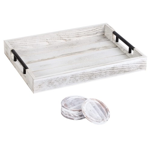 Rustic wood serving tray - rustic,